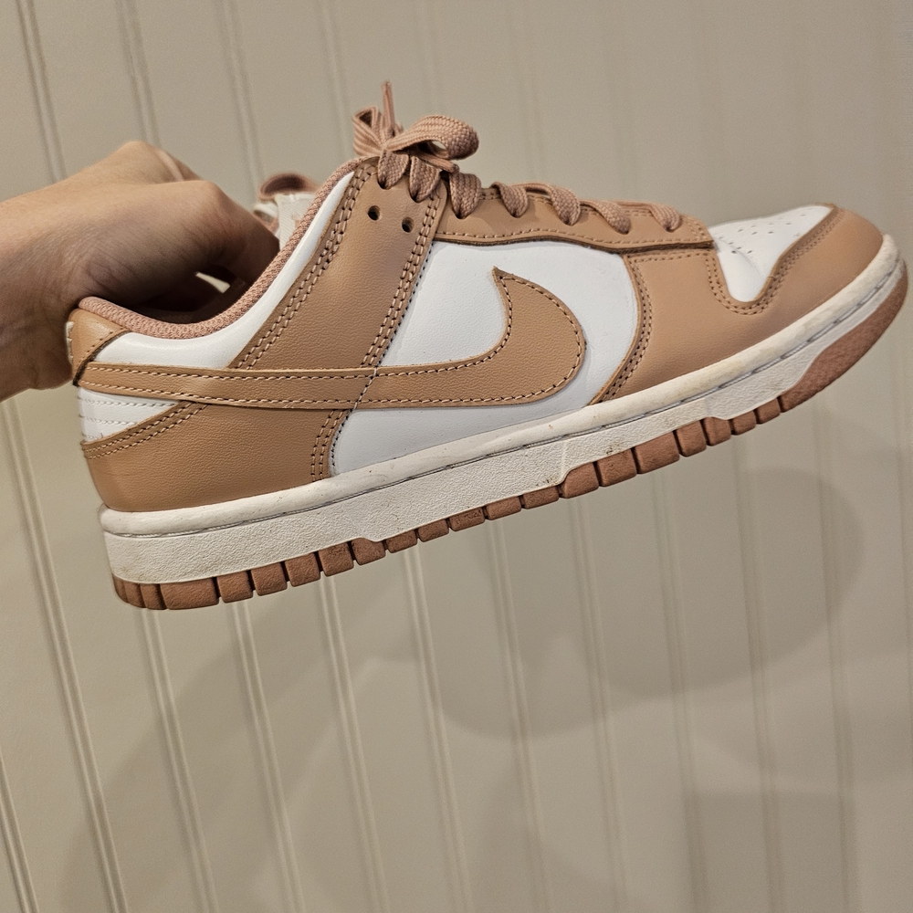 Nike Women's Beige and White Sneakers